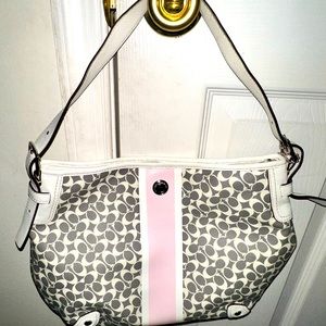 Coach bag for sale-Pink/Gray/White